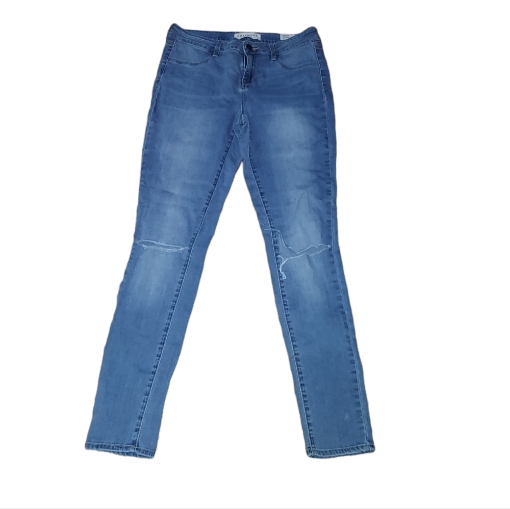 Bullhead Jeans 28 Mid Rise Jegging Light Blue Denim Pants Distressed. Di…